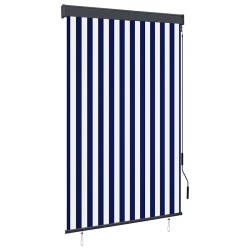Store roulant d'extérieur 120x250 cm Bleu et blanc 544287544287