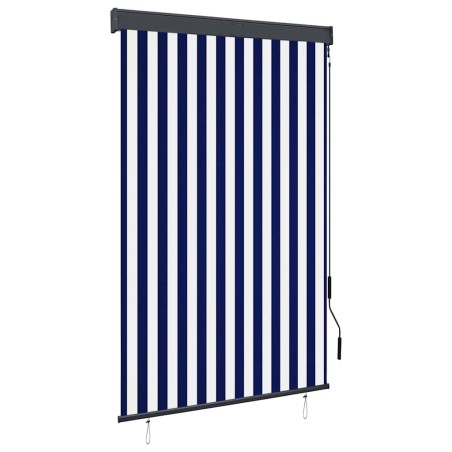 Store roulant d'extérieur 120x250 cm Bleu et blanc 544287544287