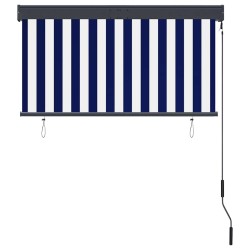 Store roulant d'extérieur 120x250 cm Bleu et blanc 544287544287
