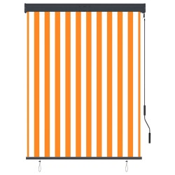 Store roulant d'extérieur 120x250 cm Blanc et orange 544289544289