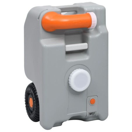 Réservoir d'eau sur roues pour camping 25 L Gris 544319544319