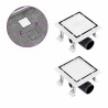 Drain de douche avec couvercle 2 en 1 15x15 cm Acier inoxydable 544340544340