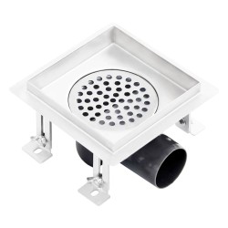 Drain de douche avec couvercle 2 en 1 15x15 cm Acier inoxydable 544340544340