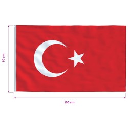 Drapeau Turquie 90x150 cm 544341544341
