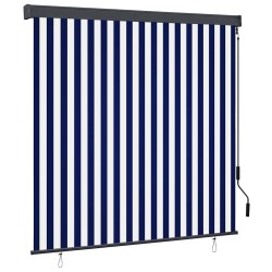 Store roulant d'extérieur 160x250 cm Bleu et blanc 544342544342