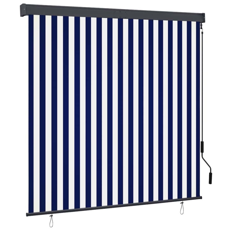 Store roulant d'extérieur 160x250 cm Bleu et blanc 544342544342