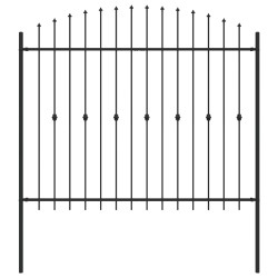 Clôture à Pointe Asten Noir 200 x 200 cm Acier enduit de poudre 544348544348
