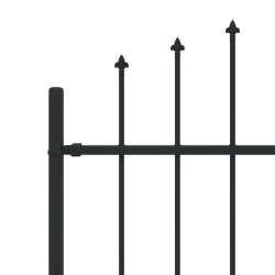 Clôture à Pointe Asten Noir 200 x 200 cm Acier enduit de poudre 544348544348