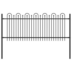 Clôture en arc à pointe Dronten Noir 200 x 130 cm 544349544349