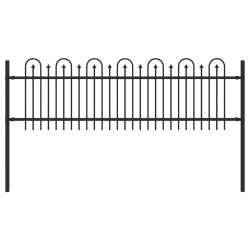 Clôture en arc à pointe Dronten Noir 544364544364