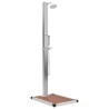 Douche d'extérieur avec receveur de douche WPC Acier inoxydable 544377544377