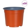 Pot à fleurs rond 50 pcs Terre cuite Ø 15 x 12,5 cm Plastique 544380544380