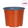 Pot à fleurs rond 100 pcs Terre cuite Ø 15 x 12,5 cm Plastique 544381544381