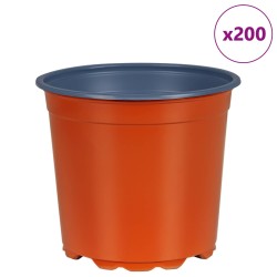 Pot à fleurs 200 pcs Terre cuite Ø 15 x 13 cm Plastique 544394544394