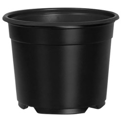 Pot à fleurs rond 100 pcs Noir Ø 15 x 12,5 cm Plastique 544395544395