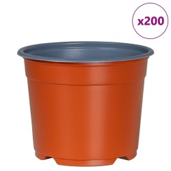 Pot à fleurs rond 200 pcs Terre cuite Ø 15 x 12,5 cm Plastique 544402544402