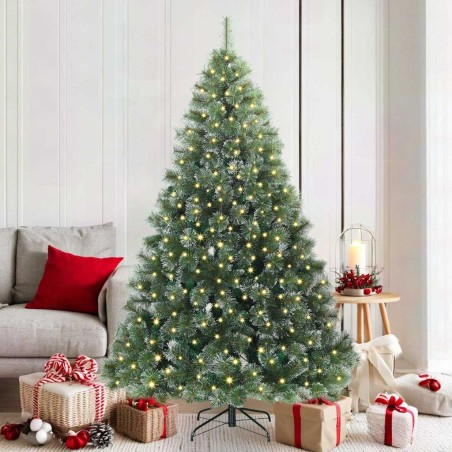 Sapin de Noël artificiel avec 300 LED Vert 180 cm PE et PVC 544436544436