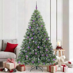Sapin de Noël artificiel avec 300 LED Vert 210 cm PE et PVC 544441544441