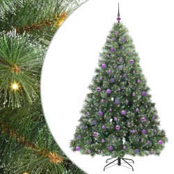 Sapin de Noël artificiel avec 300 LED Vert 210 cm PE et PVC 544441544441