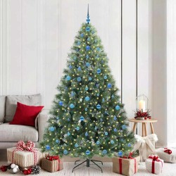 Sapin de Noël artificiel avec 300 LED Vert 210 cm PE et PVC 544444544444