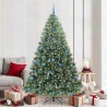 Sapin de Noël artificiel avec 300 LED Vert 210 cm PE et PVC 544444544444