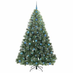 Sapin de Noël artificiel avec 300 LED Vert 210 cm PE et PVC 544444544444