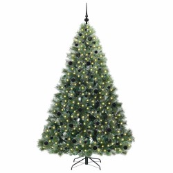 Sapin de Noël artificiel avec 300 LED Vert 210 cm PE et PVC 544449544449