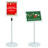 Stand de Poster sur Pied Argenté 33 x 33 x 126 cm PVC et Acier 544464544464