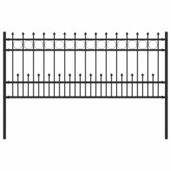 Clôture à anneau piqué Horst Noir 200 x 130 cm 544471544471