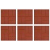 Pierre de marchage 6 pcs Rouge 40,5 x 40,5 x 2 cm Caoutchouc 544481544481