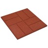 Pierre de marchage 6 pcs Rouge 40,5 x 40,5 x 2 cm Caoutchouc 544481544481