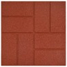 Pierre de marchage 6 pcs Rouge 40,5 x 40,5 x 2 cm Caoutchouc 544481544481