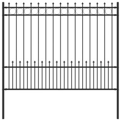 Clôture à anneau piqué Horst Noir 200 x 200 cm 544482544482