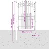 Portail de clôture avec pointes Noir 100 x 200 cm 544493544493