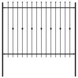 Clôture à Pointe Asten Noir 200 x 200 cm Acier enduit de poudre 544499544499