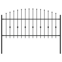 Clôture à Pointe Asten Noir 200 x 130 cm Acier enduit de poudre 544502544502