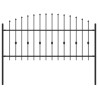 Clôture à Pointe Asten Noir 200 x 130 cm Acier enduit de poudre 544502544502