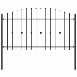 Clôture à Pointe Asten Noir 200 x 150 cm Acier enduit de poudre 544503544503