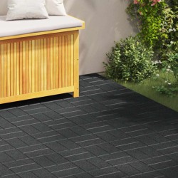 Pierre de marchage 6 pcs Noir 40,5 x 40,5 x 2 cm Caoutchouc 544521544521