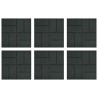 Pierre de marchage 6 pcs Noir 40,5 x 40,5 x 2 cm Caoutchouc 544521544521