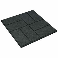 Pierre de marchage 6 pcs Noir 40,5 x 40,5 x 2 cm Caoutchouc 544521544521