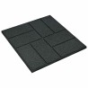 Pierre de marchage 6 pcs Noir 40,5 x 40,5 x 2 cm Caoutchouc 544521544521