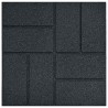 Pierre de marchage 6 pcs Noir 40,5 x 40,5 x 2 cm Caoutchouc 544521544521
