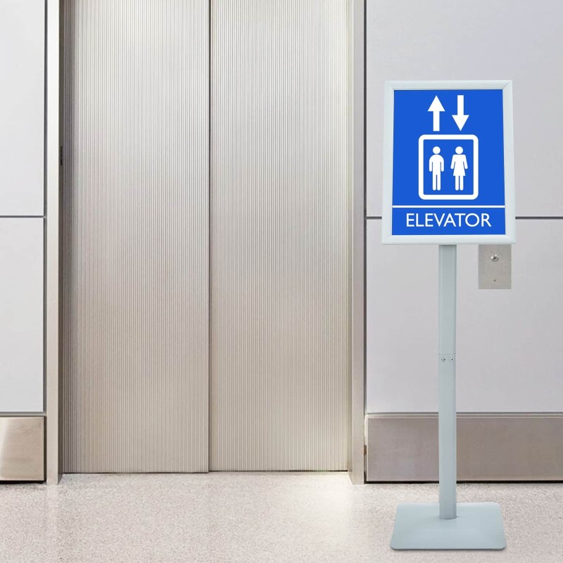 Stand de Poster sur Pied Argenté 32,5 x 27 x 126 cm Fonte 544523544523