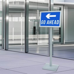 Stand de Poster sur Pied Argenté 32,5 x 27 x 126 cm Fonte 544523544523