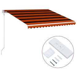 Auvent rétractable automatique 400x300 cm Orange et marron 544554544554