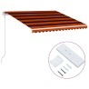 Auvent rétractable automatique 400x300 cm Orange et marron 544554544554