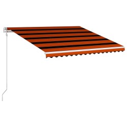 Auvent rétractable automatique 400x300 cm Orange et marron 544554544554