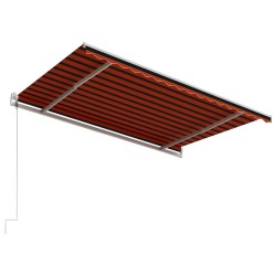 Auvent rétractable automatique 400x300 cm Orange et marron 544554544554