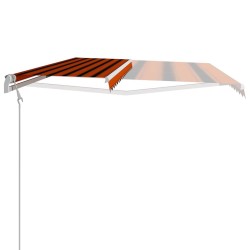 Auvent rétractable automatique 400x300 cm Orange et marron 544554544554